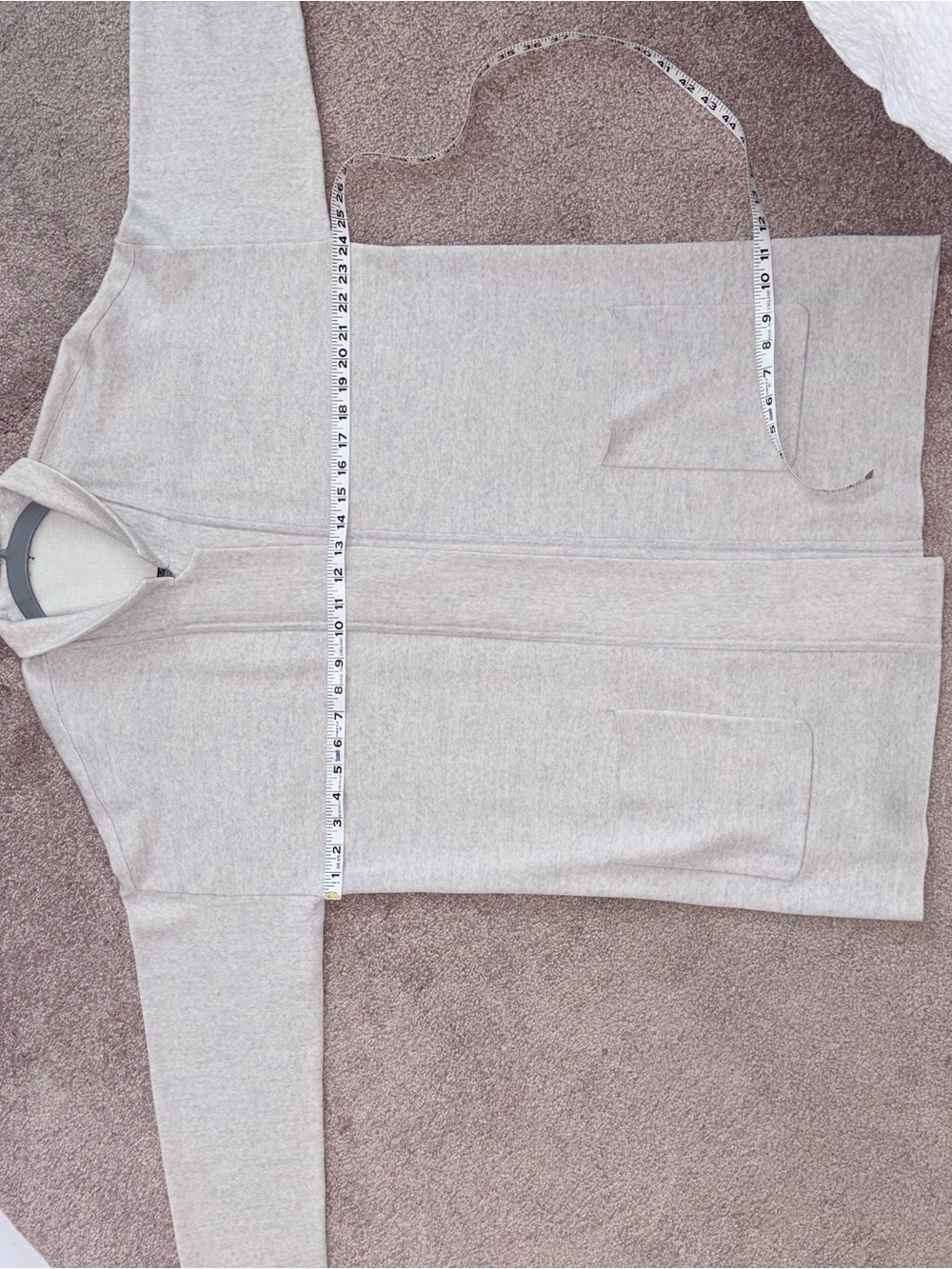 Eileen Fisher Oatmeal Merino Wool Silk Long Cardigan XL - Picture 8 of 10